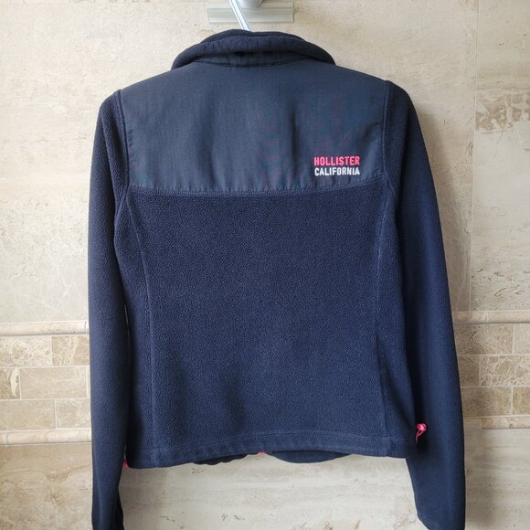 Hollister Fleece Zip Up Sweater/Jacket (XS) - Navy Blue - Picture 2 of 4